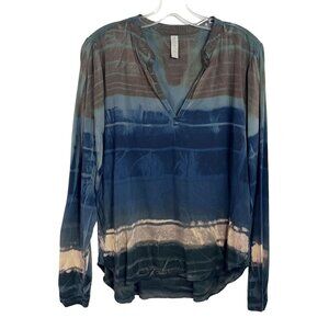 MA+CH Marika Charles Tie-Dye Long Sleeve Blouse - Size 1, Small